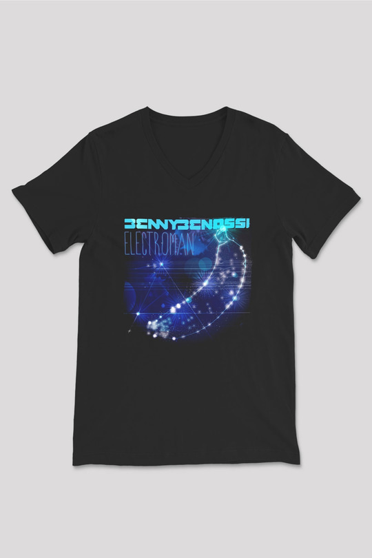 Benny Benassi Siyah Unisex V Yaka Tişört
