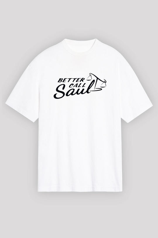 Better Call Saul Beyaz Unisex Oversize Tişört T-Shirt