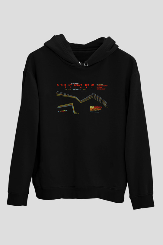 Between The Buried And Me Baskılı Unisex Siyah Kapüşonlu Sweatshirt