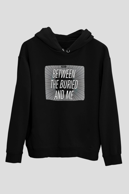 Between The Buried And Me Baskılı Unisex Siyah Kapüşonlu Sweatshirt
