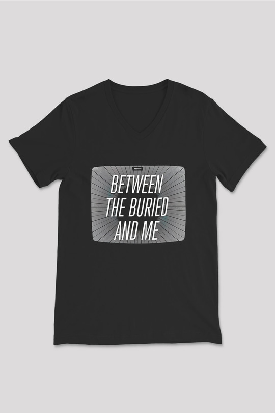Between The Buried And Me Baskılı Unisex Siyah V Yaka Tişört - Tshirt
