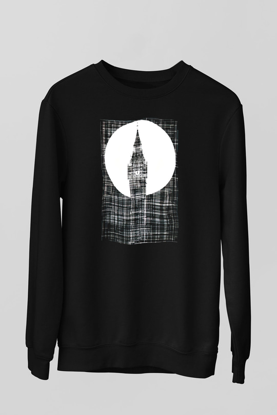 Big Ben Siyah Unisex Sweatshirt