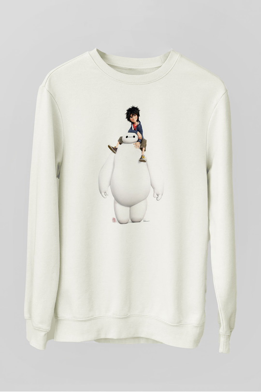 Big Hero Beyaz Unisex Sweatshirt