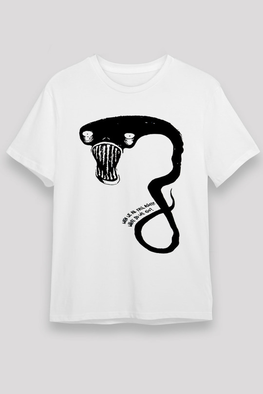 Billie Eilish Baskılı Unisex Beyaz Tişört - Tshirt