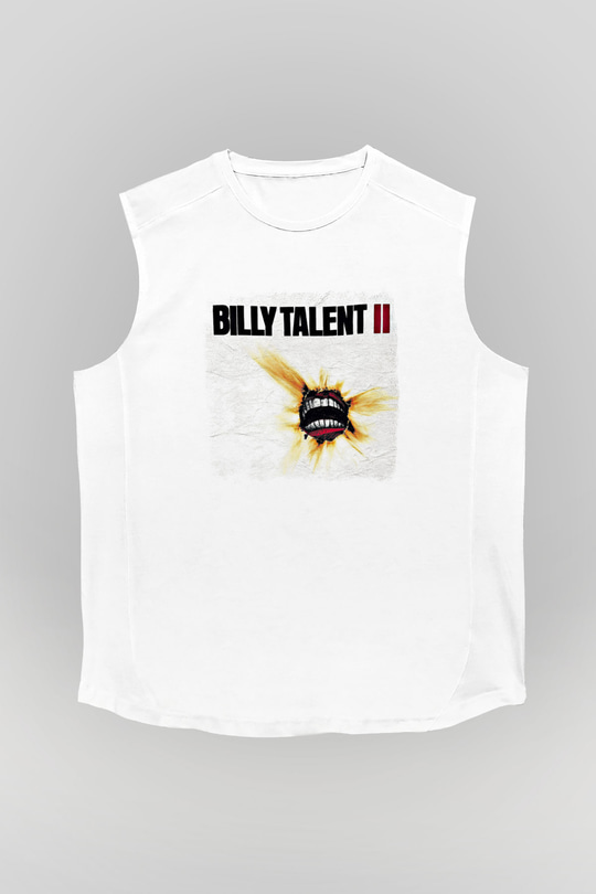 Billy Talent Baskılı Unisex Beyaz Kolsuz Tişört