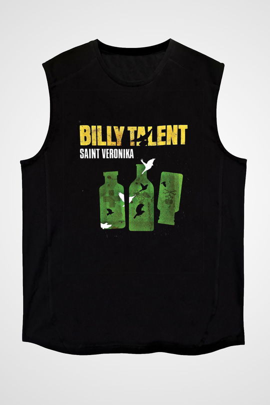 Billy Talent Baskılı Unisex Siyah Kolsuz Tişört