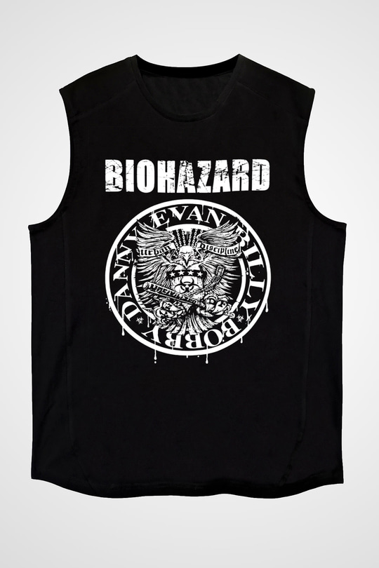 Biohazard Siyah Unisex Kolsuz Tişört