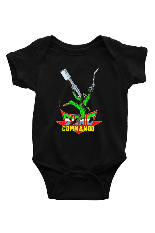 Bionic Commando Siyah Bebek Body - Zıbın