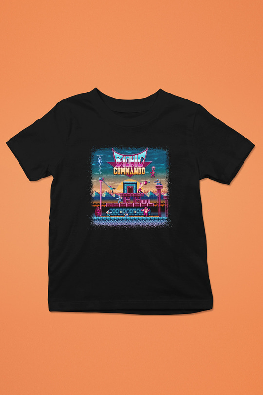 Bionic Commando Siyah Unisex  Çocuk Tişört