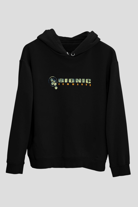 Bionic Commando Siyah Unisex Hoodie