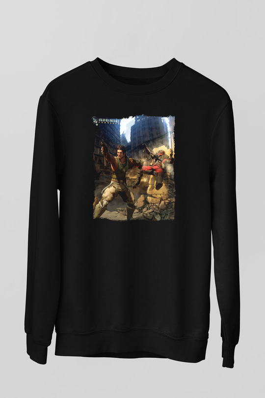 Bionic Commando Siyah Unisex Sweatshirt
