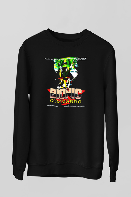 Bionic Commando Siyah Unisex  Sweatshirt