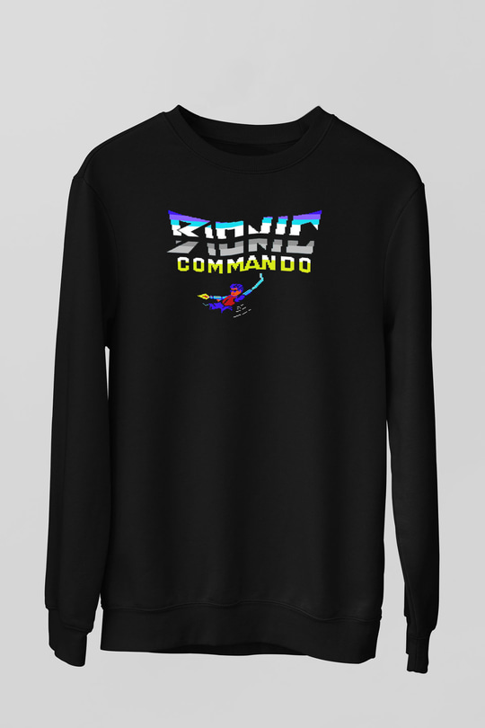 Bionic Commando Siyah Unisex  Sweatshirt