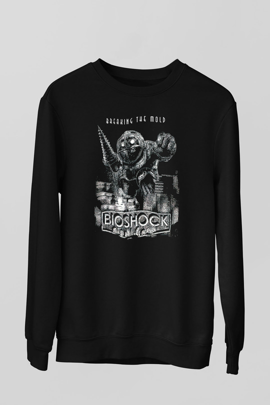 BioShock Siyah Unisex Sweatshirt