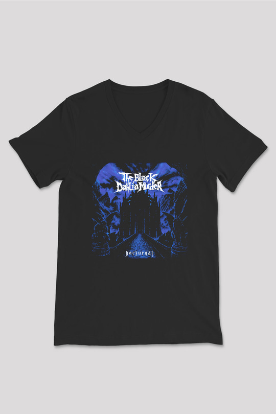 Black Dahlia Murder Siyah Unisex V Yaka Tişört T-Shirt