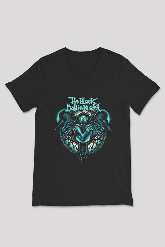 Black Dahlia Murder Siyah Unisex V Yaka Tişört T-Shirt