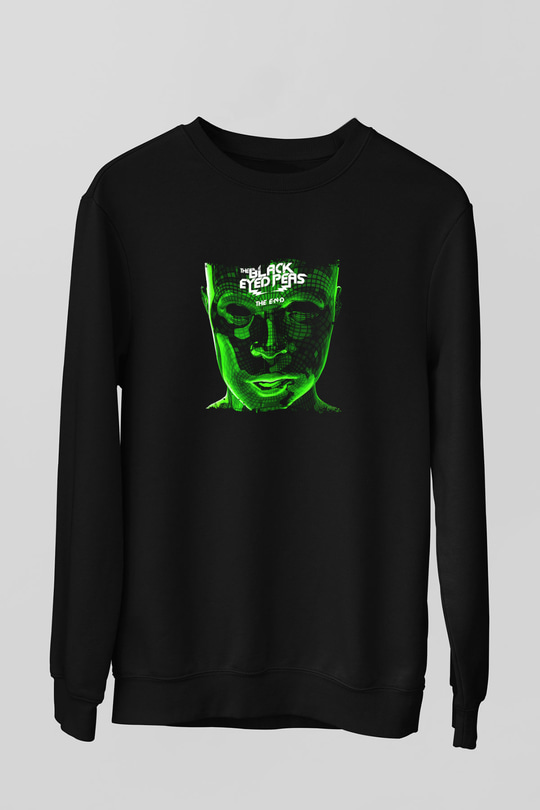 Black Eyed Peas Baskılı Unisex Siyah Sweatshirt