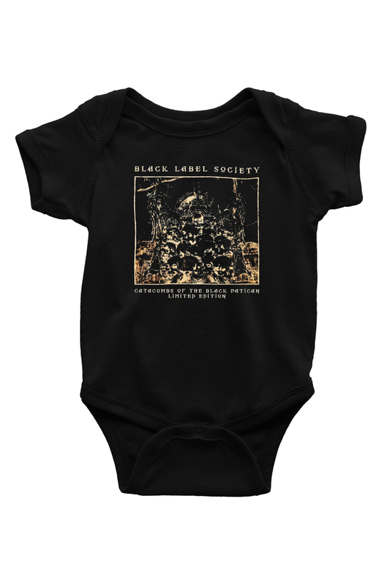 Black Label Society Baskılı Siyah Bebek Body - Zıbın