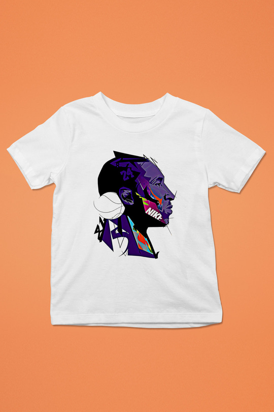 Black Mamba Baskılı Beyaz Unisex Beyaz Çocuk Tişört - Tshirt
