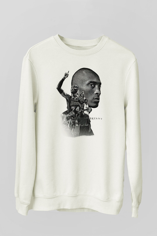 Black Mamba Baskılı Beyaz Unisex Sweatshirt