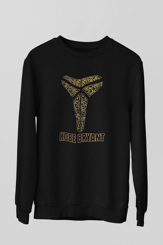 Black Mamba Baskılı Unisex Siyah Sweatshirt