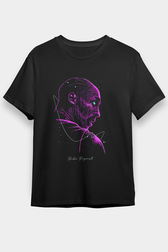 Black Mamba Baskılı Unisex Siyah Tişört - Tshirt