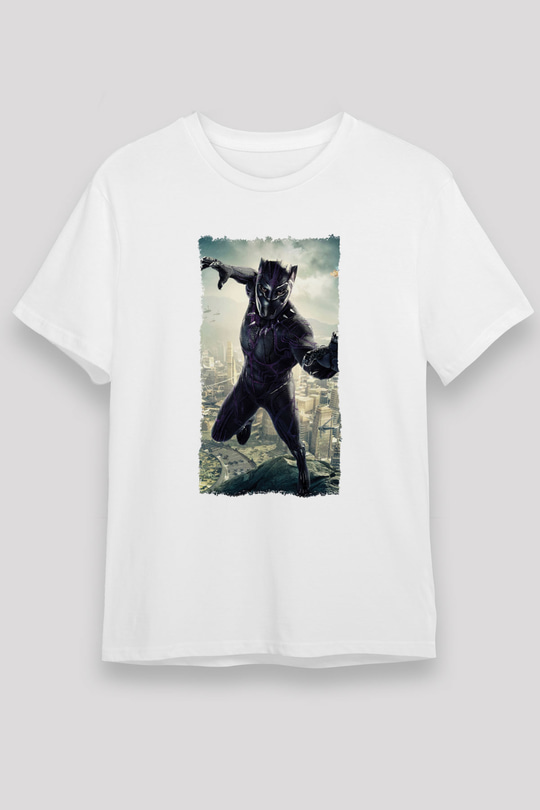 Black Panther Beyaz Unisex Tişört T-Shirt
