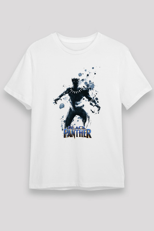 Black Panther Beyaz Unisex Tişört T-Shirt