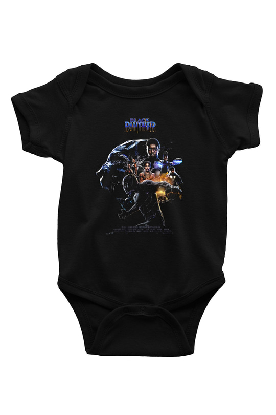 Black Panther Siyah Bebek Body - Zıbın