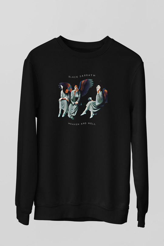 Black Sabbath Baskılı Unisex Siyah Sweatshirt