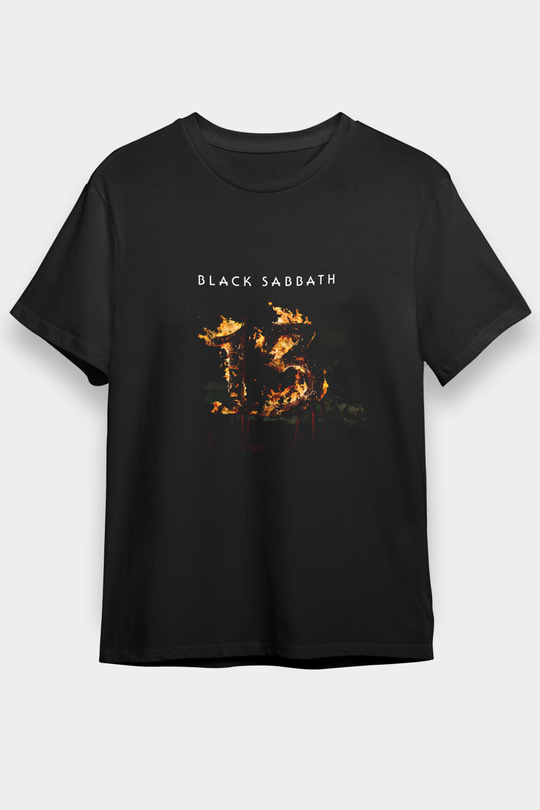 Black Sabbath Baskılı Unisex Siyah Tişört