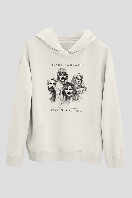 Black Sabbath Beyaz Unisex Kapüşonlu Sweatshirt
