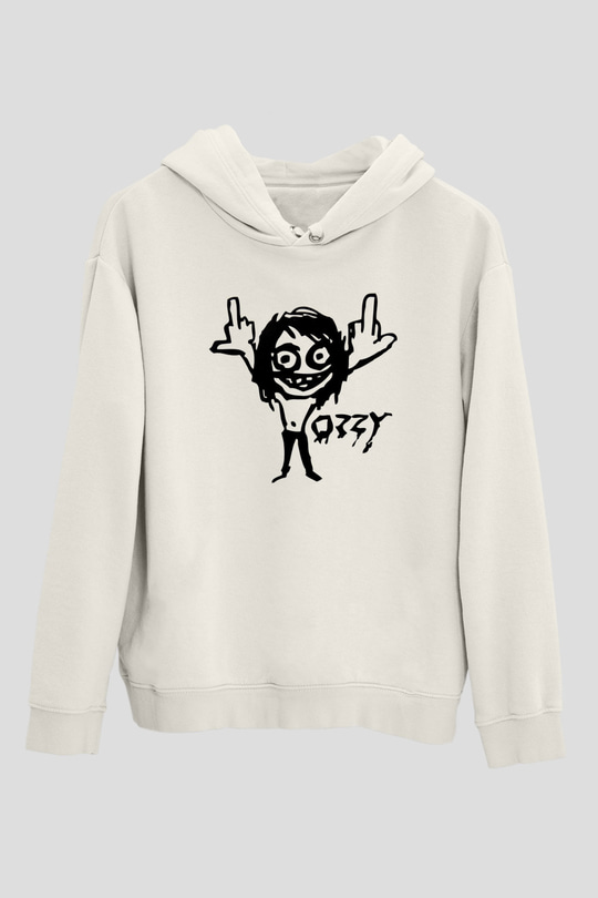 Black Sabbath Beyaz Unisex Kapüşonlu Sweatshirt