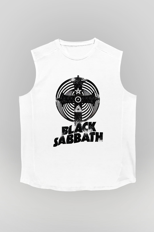 Black Sabbath Beyaz Unisex Kolsuz Tişört
