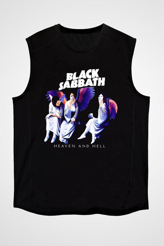 Black Sabbath Heaven And Hell Siyah Unisex Kolsuz Tişört