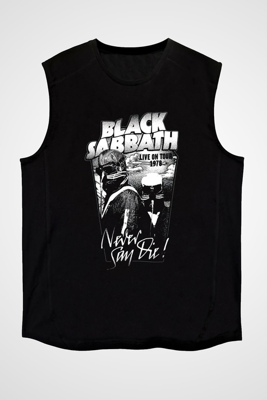 Black Sabbath Never Say Die Siyah Unisex Kolsuz Tişört