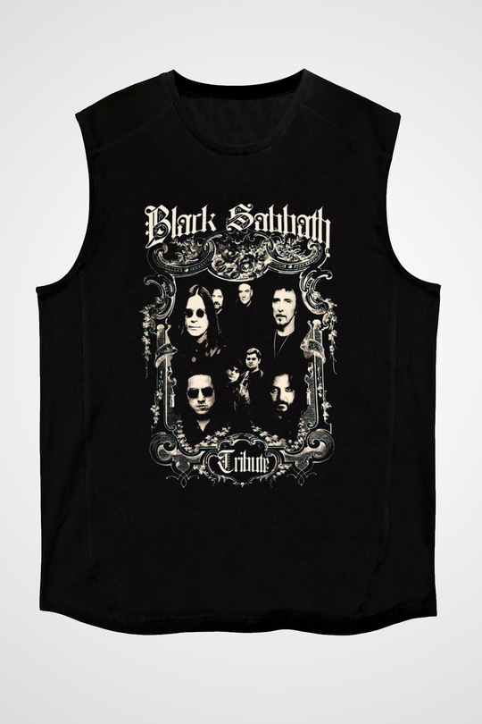 Black Sabbath Tribute Siyah Unisex Kolsuz Tişört