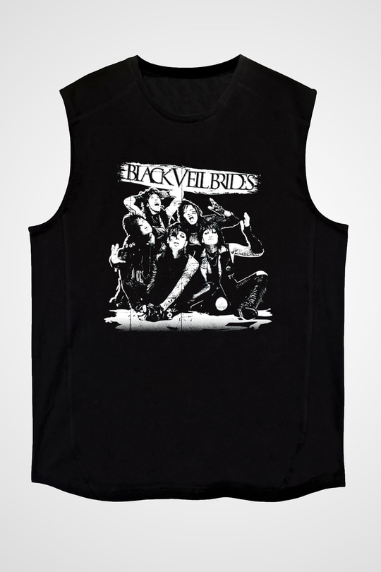 Black Veil Brides Siyah Unisex Kolsuz Tişört