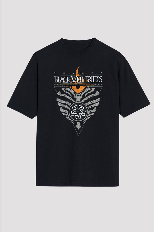Black Veil Brides Siyah Unisex Oversize Tişört T-Shirt