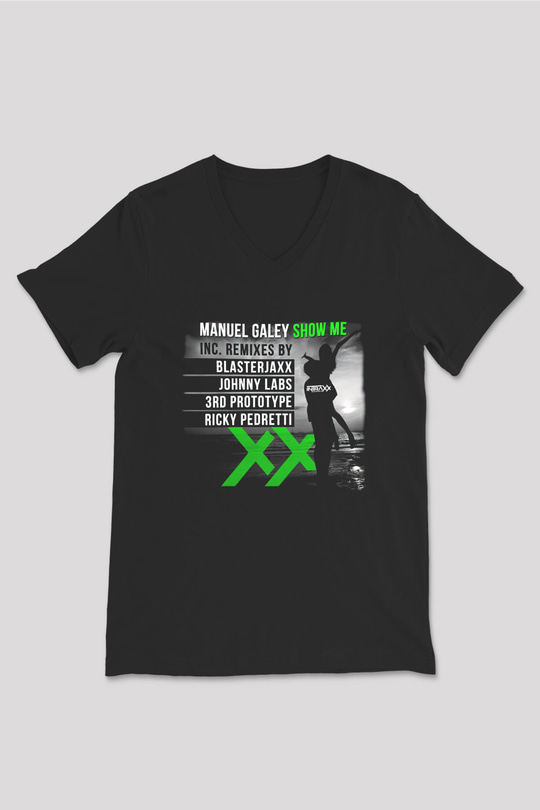 Blasterjaxx Siyah Unisex V Yaka Tişört