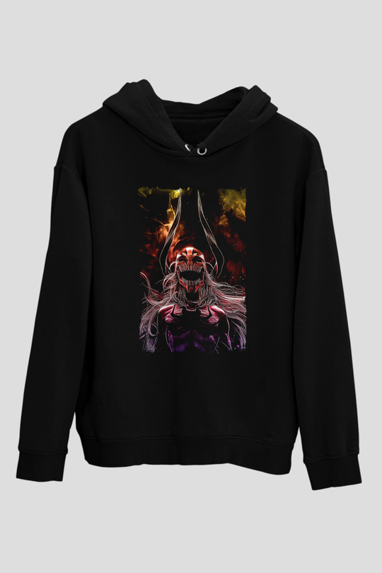 Bleach Baskılı Unisex Siyah Hoodie