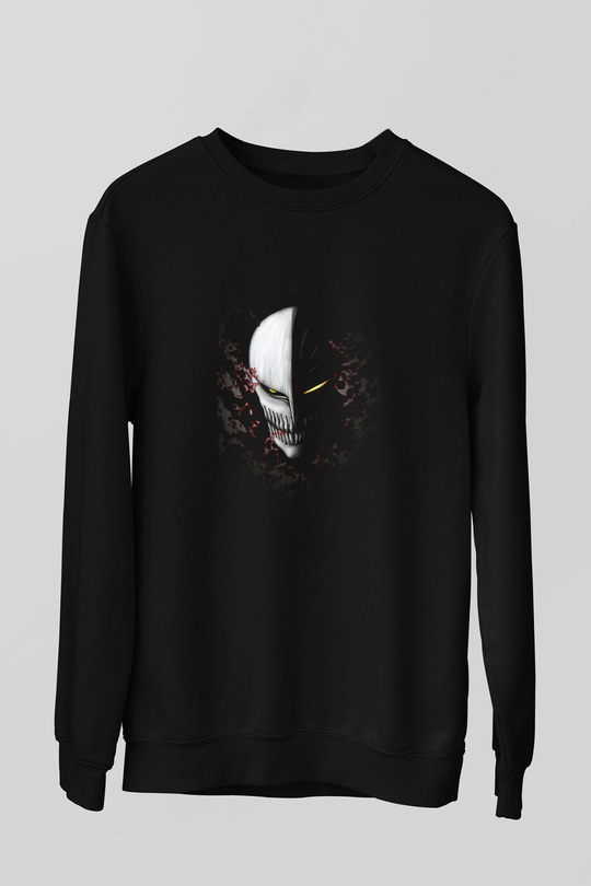 Bleach Baskılı Unisex Siyah Sweatshirt