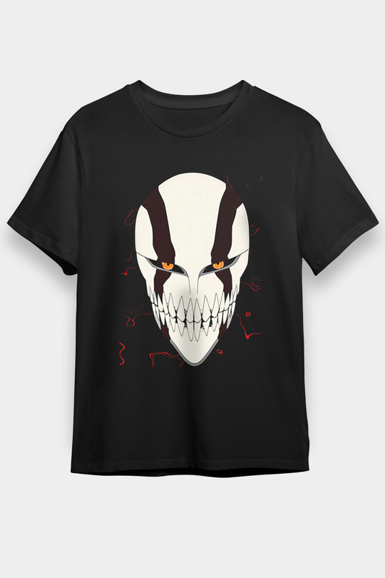 Bleach Baskılı Unisex Siyah Tişört - Tshirt