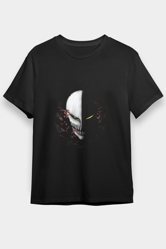 Bleach Baskılı Unisex Siyah Tişört - Tshirt