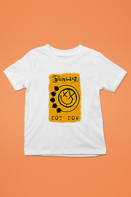 Blink-182 Baskılı Unisex Beyaz Çocuk Tişört