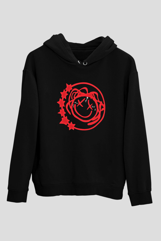 Blink-182 Baskılı Unisex Siyah Hoodie