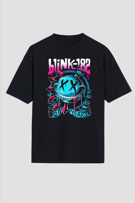 Blink 182 Siyah Unisex Oversize Tişört T-Shirt