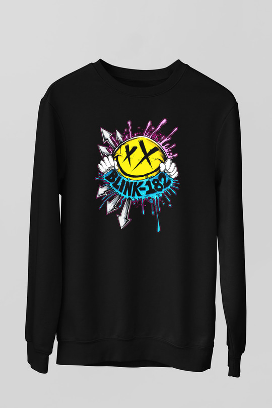 Blink 182 Siyah Unisex Sweatshirt