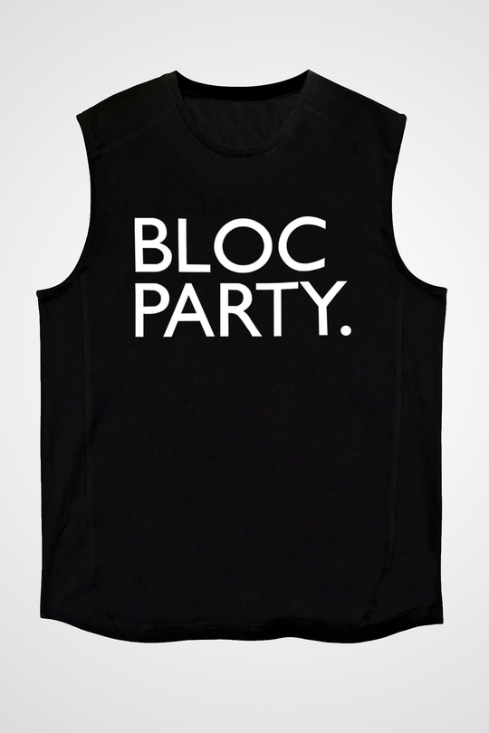 Bloc Party Siyah Unisex Kolsuz Tişört