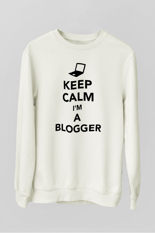 Blogger Beyaz Unisex Sweatshirt